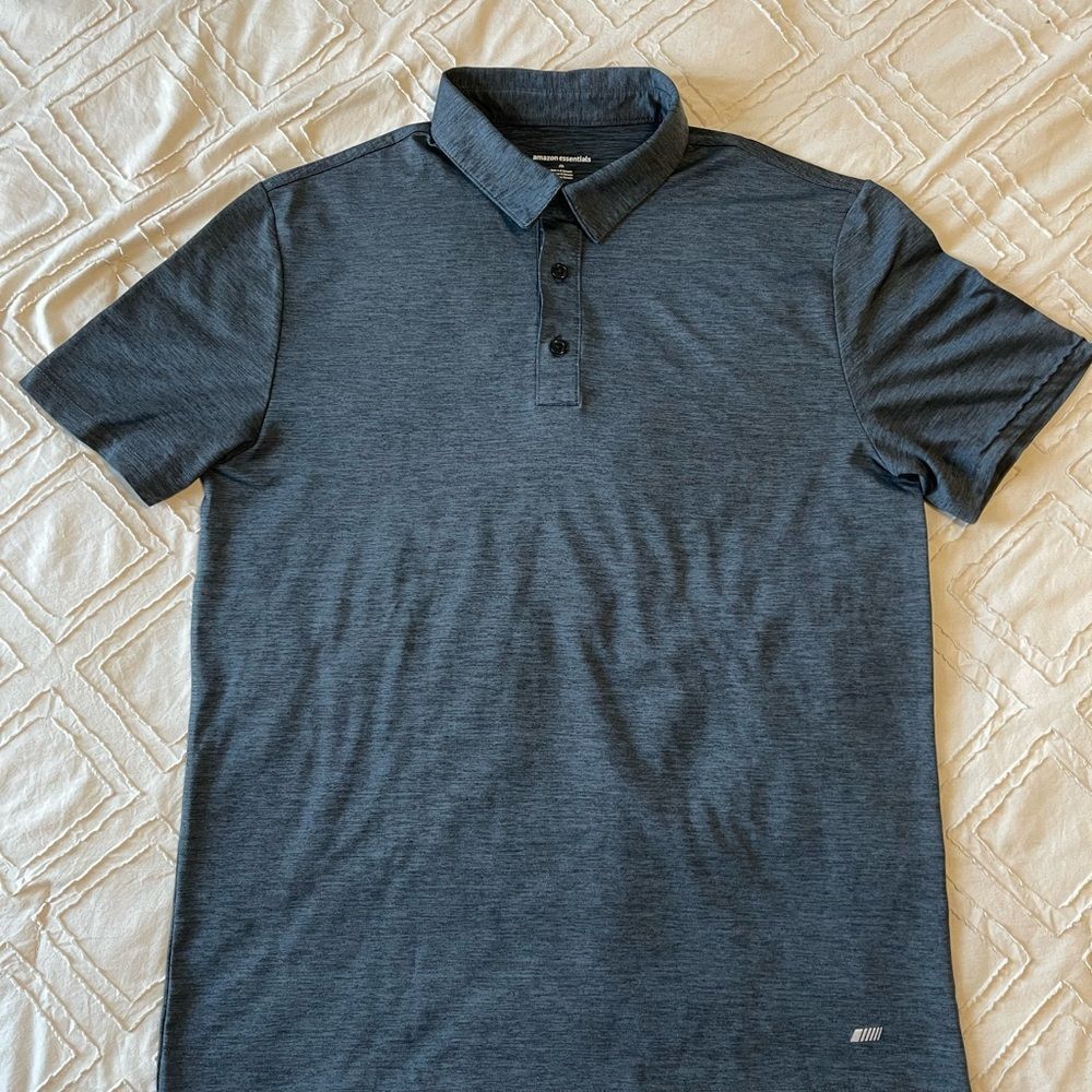 Amazon Essentials Charcoal Polo Shirt Medium